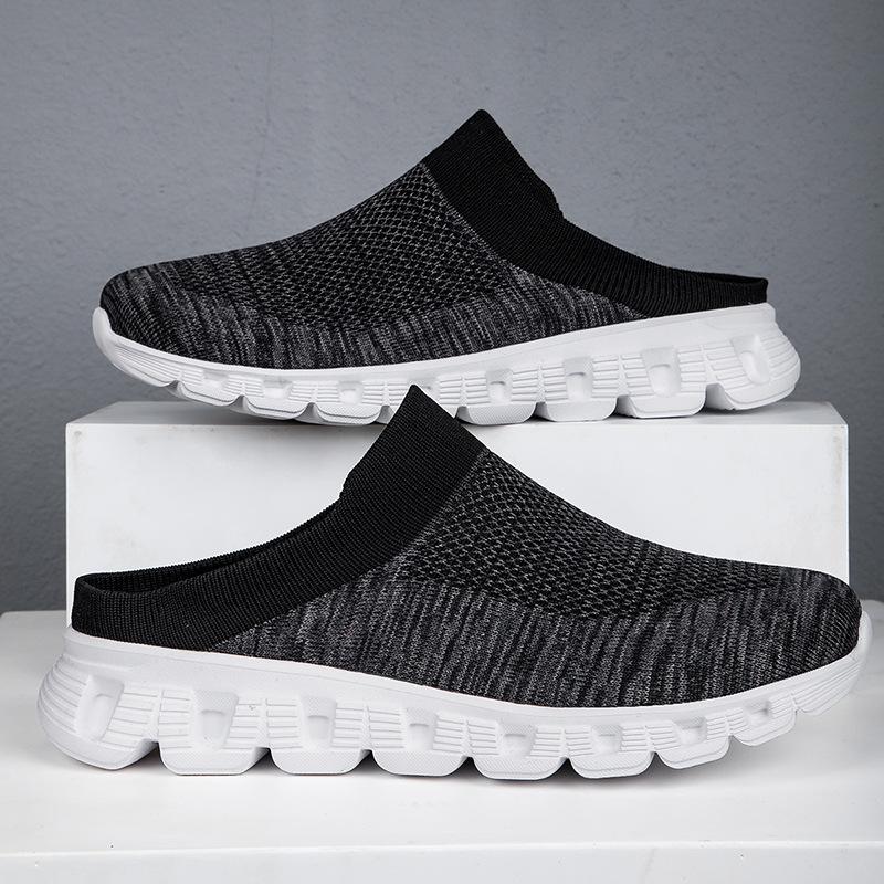 Large size spring and summer fly-woven lazy shoes socks shoes mesh breathable sports and leisure shoes