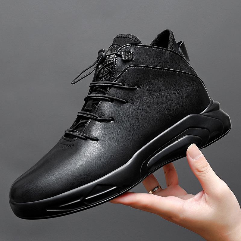 Thick Soled Casual Sports Shoes High Quality Mid Top Warm Outdoor Mountaineering Shoes Men'S Travel Hiking Shoes Fashionable