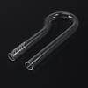 R Shaped Glass Water Inlet Outlet Tube for Aquarium Fish Tank 13Cm Hydrodynamic Design Stable Flow Oxygenation Corrosion
