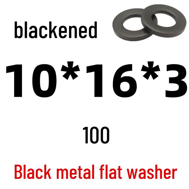 Thickened Black Iron Flat Washer for Screws, Non-standard Round Design