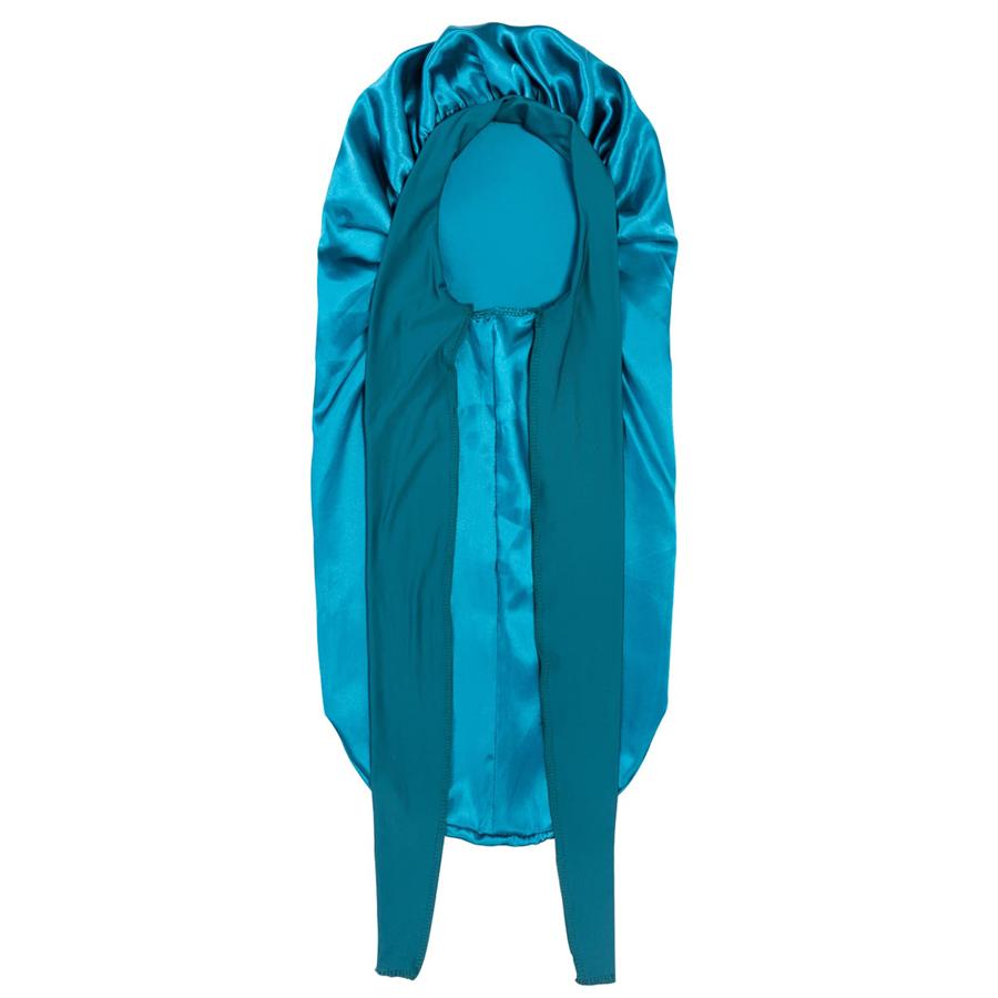 Women Extra Large Hair Long Silk Bonnet Cap & Elastic Satin Hair Band Comfortable Head Cover Night Sleep Hat for Sleeping Shower