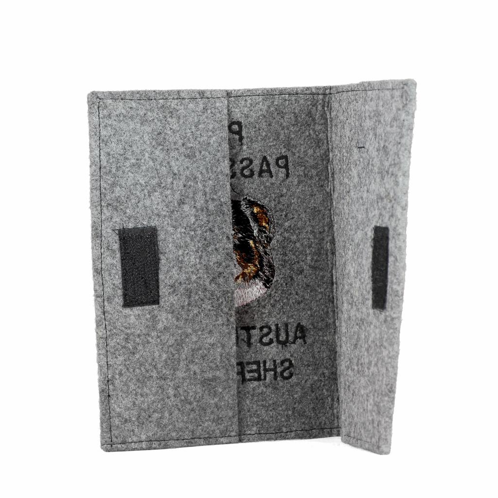 Australian Shepherd - Dog passport case, document case, gift for the traveller from the Art-Dog brand