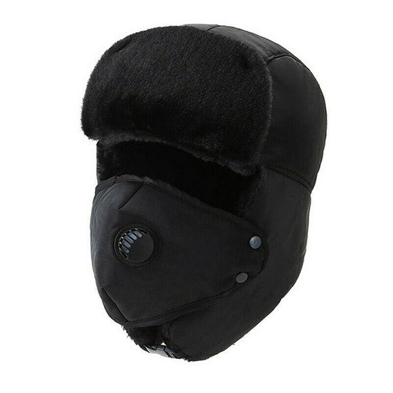 Bequeme Herren Aviator Trapper Trooper Ski Mützen mit abnehmbarer Gesichtsmaske für winterliche Wärme
