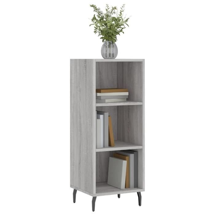VidaXL Buffet Sonoma Grey 34.5x32.5x90 Cm Engineered Wood 828754