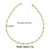 Trendy Vietnam Sand Gold Necklace & Water Wave Chain Bracelet Anklet Set with Long-lasting Color Retention
