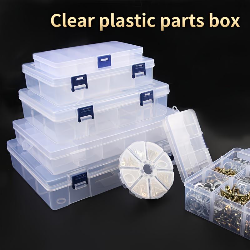 10 Grids Adjustable Transparent Plastic Storage Box for Small Component Jewelry Tool Box