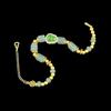 Exquisite Green Gourd Jade Bracelet - Chinese Style, Light Luxury, Gold-Plated Beads, Long-Lasting Color