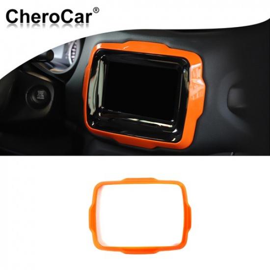 Central Console 8.4inch Navigation Panel Trim For Jeep Renegade 2018- Orange