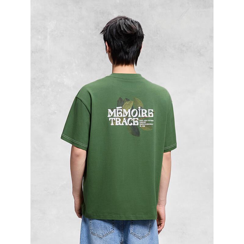 GXG Men's Round Neck T-Shirt with Back Graphic Print