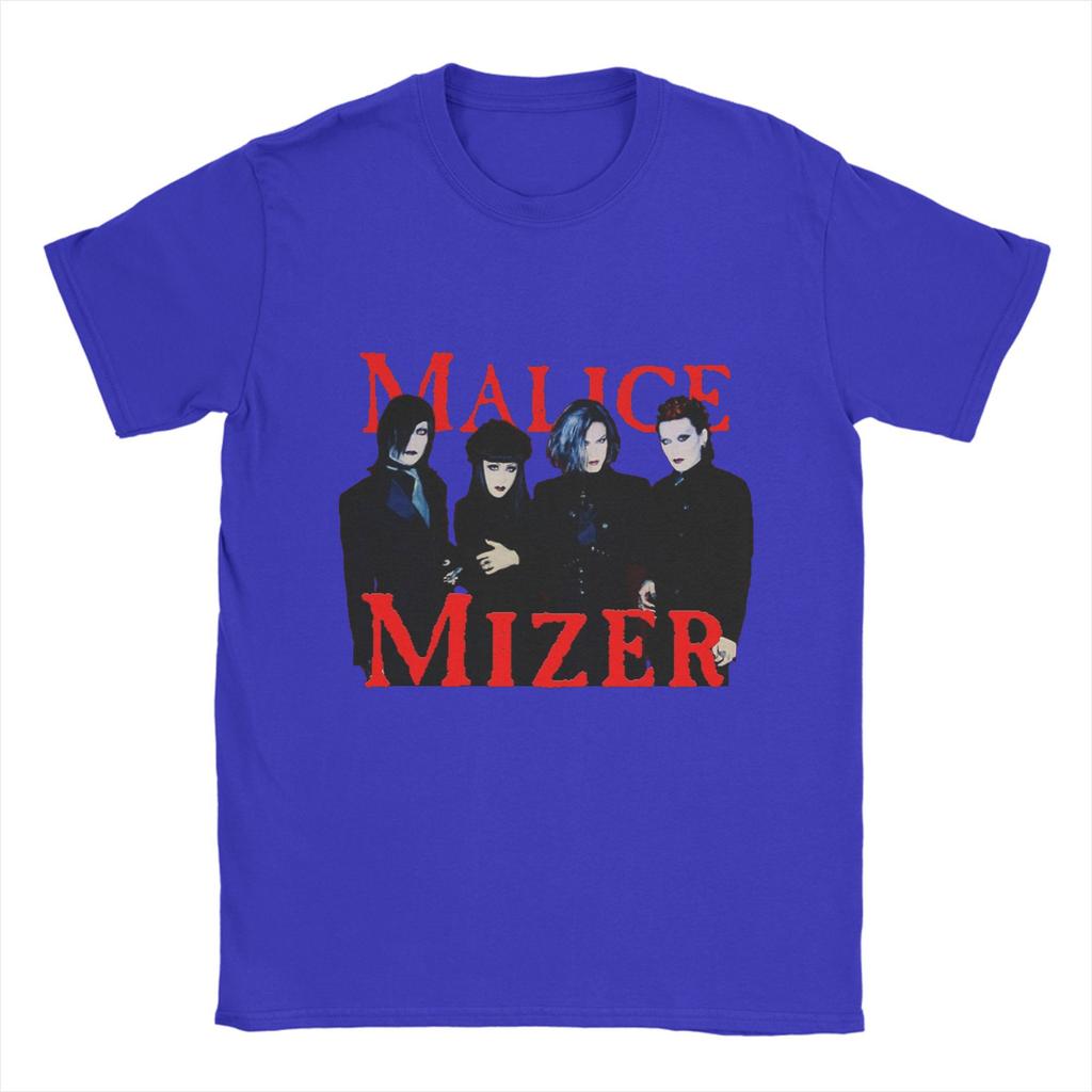 MALICE MIZER Baumwoll-T-Shirt für Herren Beach Voyage Tour Band Streetwear T-Shirts O-Ausschnitt Harajuku Tees Übergroße Muster Tops