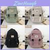 Compact Nylon School Backpack For High School Students With Zipper Closure