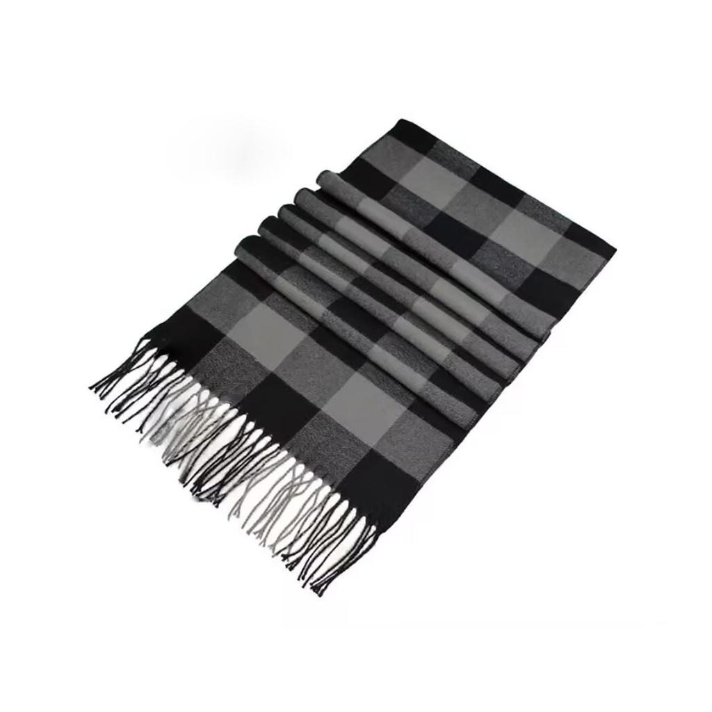 2025 Autumn/Winter Korean Style Imitation Cashmere Plaid Scarf for Men