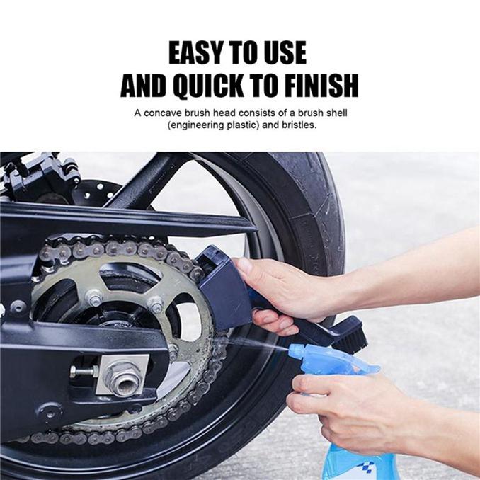 Motorcycle Bicycle Chain Cleaning Tool Double-ended Chain Brush