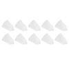 10Pcs 3 Hole White Hearing Amplifier Domes Earbud Tips Soft Static Free Silicone Hearing Amplifier E
