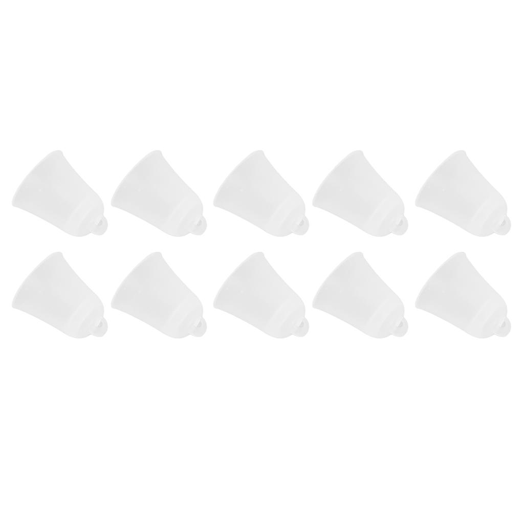 10Pcs 3 Hole White Hearing Amplifier Domes Earbud Tips Soft Static Free Silicone Hearing Amplifier E