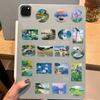 50Pcs Oil Painting Landscape Stickers Waterproof Vinyl Decals For Luggage And Notebooks Assorted Small Sizes Graffiti Stickers
