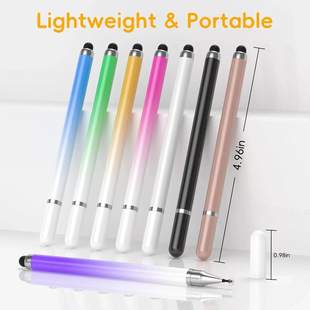 1-8Pcs Double-Headed Universal Stylus Pen For iPad Tablet Android IOS Phone Drawing Writing Capacitive Screen Touch Stylus Pens