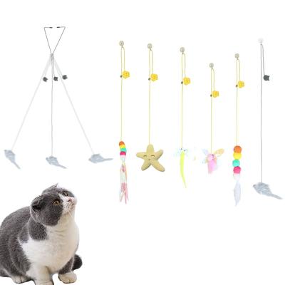 Emours Cat Door Frame Toy Bouncy Hanging Toy for Doorways and Doorframes Perfect for Indoor Cats and Playful Kittens - -