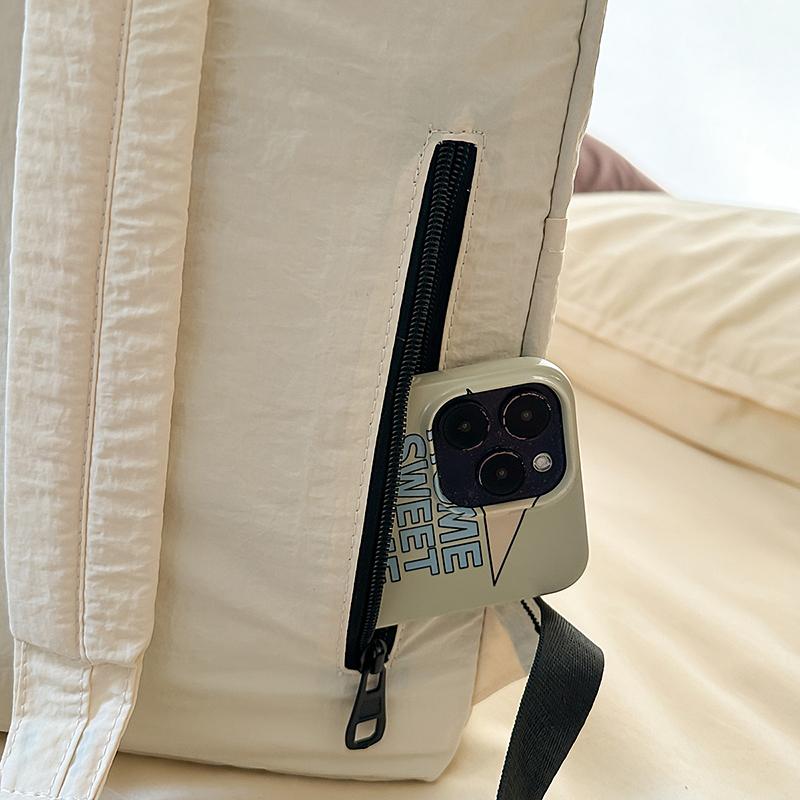 Women's Letter Backpack Junior High School Students Lightweight Schoolbag Large Capacity Backpack