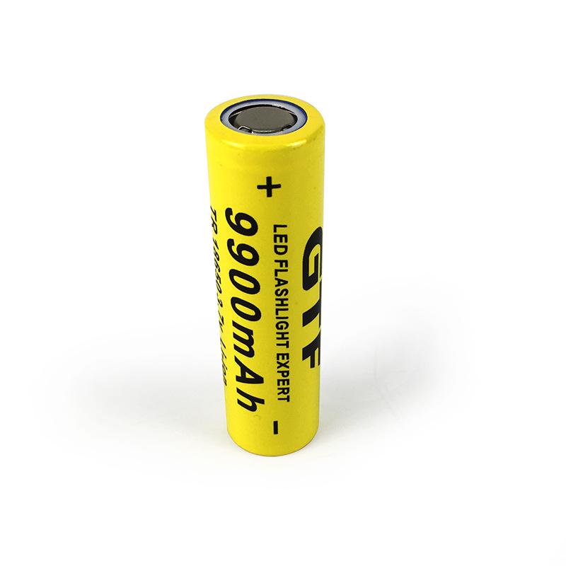 Yellow 9900mAh 18650 Lithium Battery for Toys, Fans, Flashlights, and Power Tools