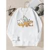 The Cat Secretly Eating Pastries Print Female Pullovers Simple Casual Hoody Autumn Loose Sweatshirt Hipster Sportswears