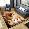 Pomeranian Bulldog Teppich für Wohnzimmer Schlafzimmer Zuhause Sofadekoration, Kinderspiel Rutschfeste Bodenmatte