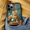 Cute Cat Painting Soft Phone Case for iPhone 17 Air 16e Pro max 15 Pro 13 14 Plus 11 12 MagSafe Magnetic Coque
