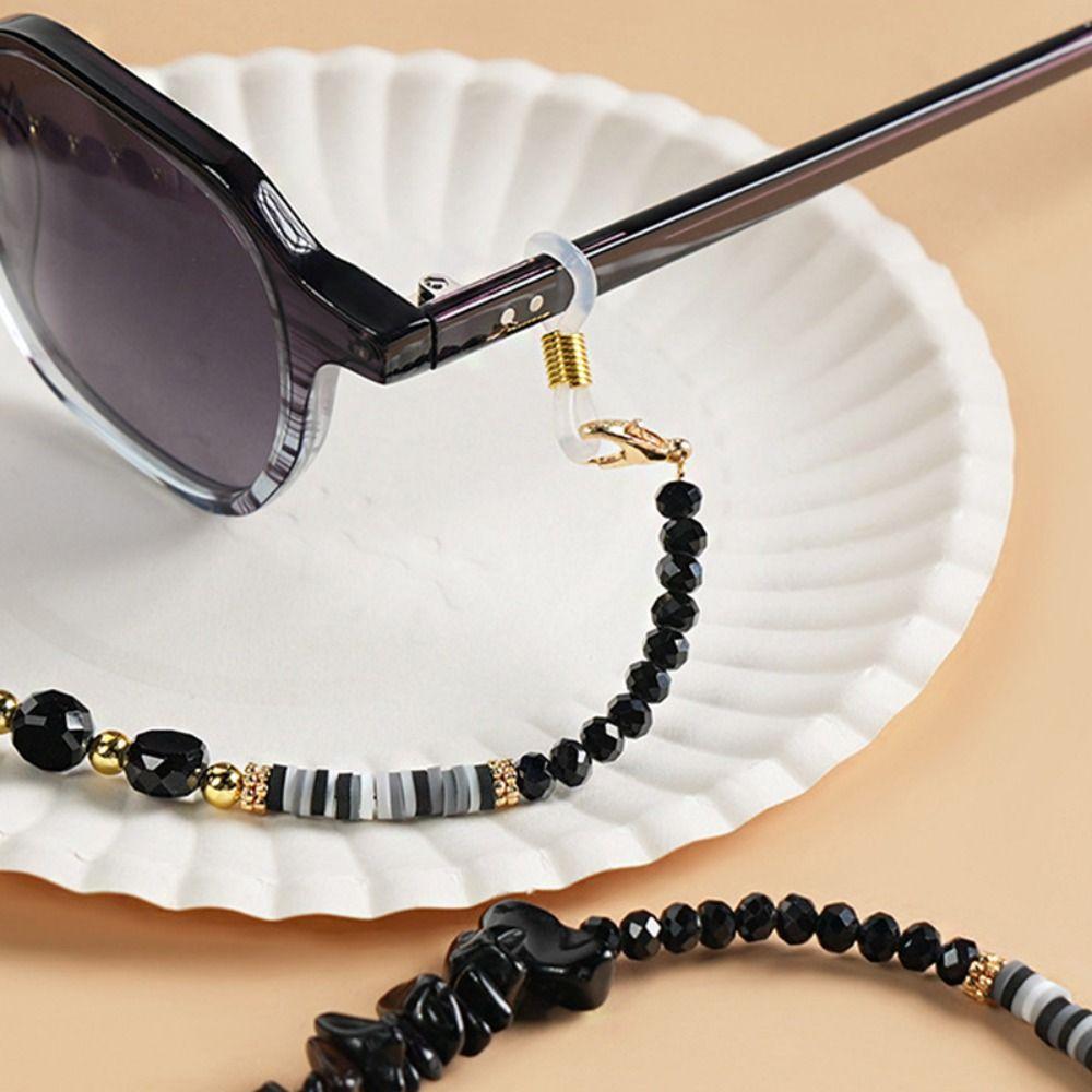 Colorful Eyeglass Holder Necklace Crystal Sunglasses Chains Eyeglass Chain Holder Reading Glasses