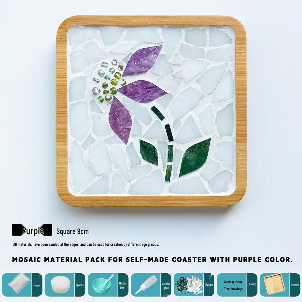 DIY Handmade Mosaic Coaster Kit for Students - Perfect for Kindergarten Activities and Halloween Crafting