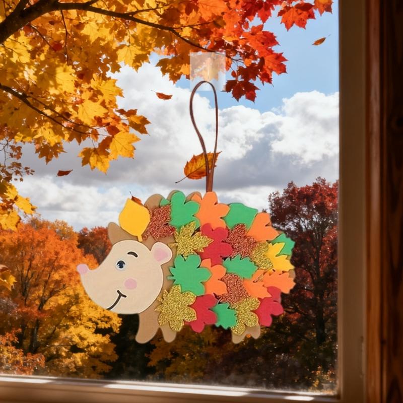 Filzigel Hängedekoration für Herbstpartys und Familienbasteln Tieranhänger mit handgenähtem Detail