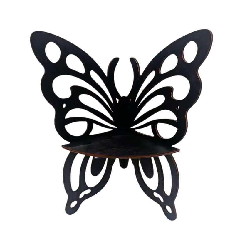 Butterfly Decor Storage Rack Wall Decor Wooden Display Shelf Butterfly Hanging Wall Organizer
