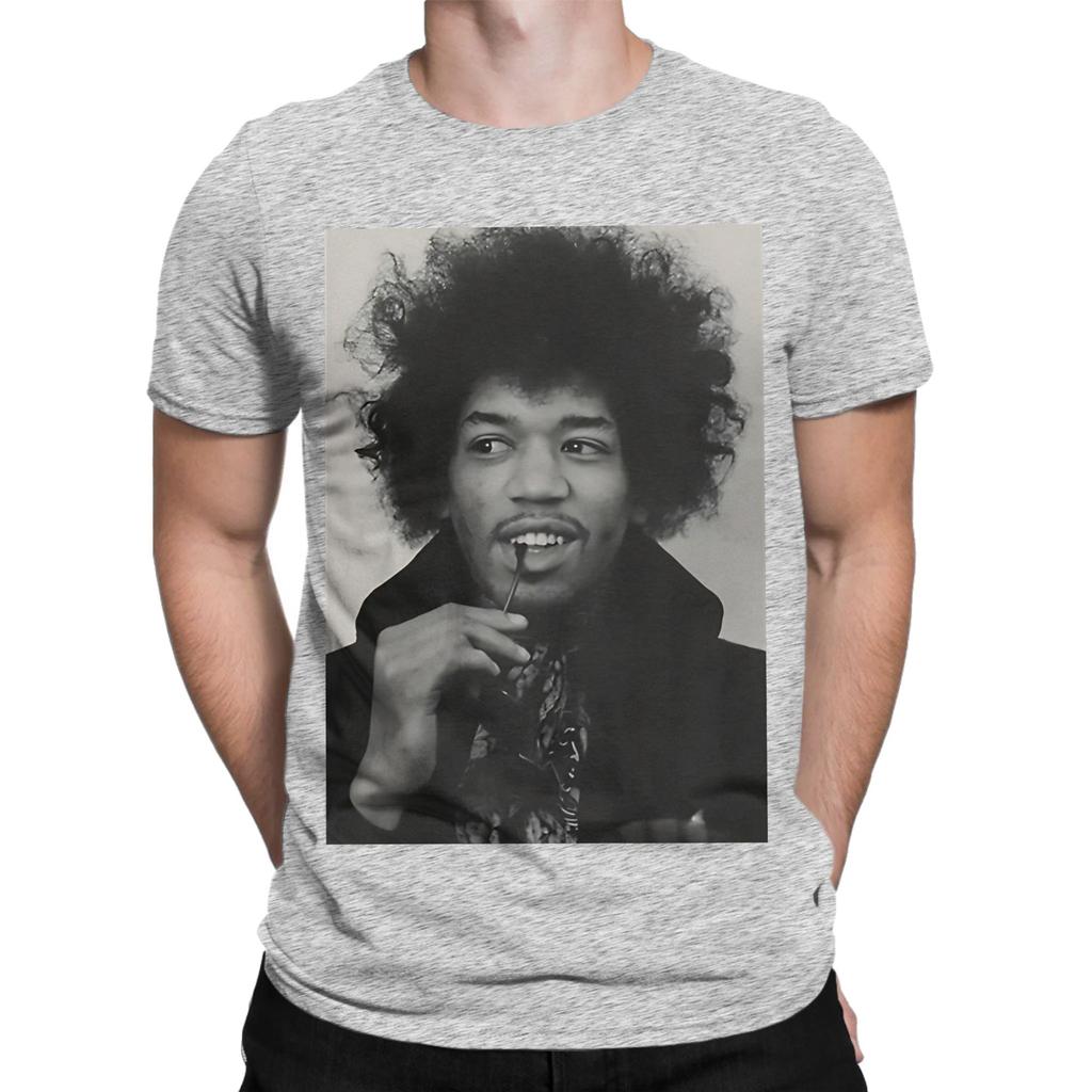 Classic Black And White Music Poster Oversized Graphic 100 Cotton Tshirt Jimi Rocker Hendrixs Tops Tees For Unisex