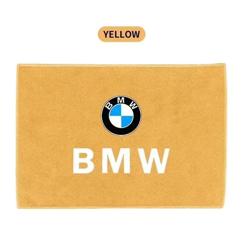 2025 Hot Microfiber Cleaning Suede Car Logo Towel Drying Rag Cloth For BMW 1 3 5 Series X1 X4 X5 X7 G20 G38 F20 F39 F48 E46 E60