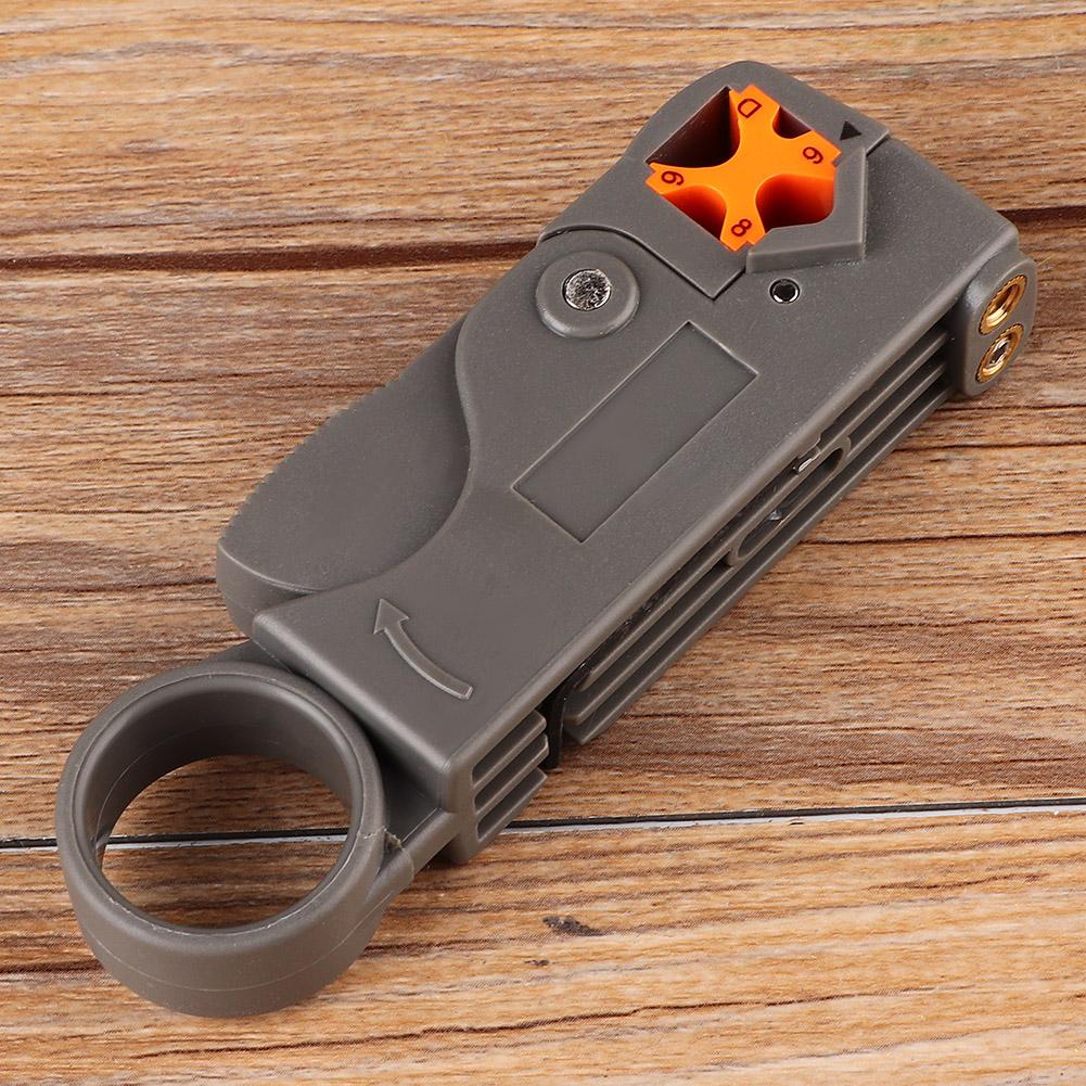 Portable Wire Stripper Knife Crimping Tool Cable Cutter Stripper Crimping Tool, Coaxial Wire Stripper for TV Monitoring -4, -5, -6, -7, Adjustabl