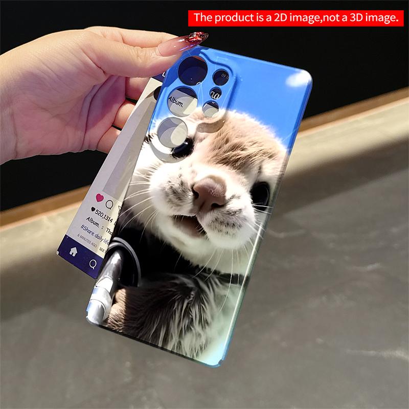 2DFlat Samsung Phone Case Adorable Otter Selfie Under Blue Sky Applicable To Galaxy S22 S23 S24 S25ULTRA S26 A12 A13 A14 A15 A16