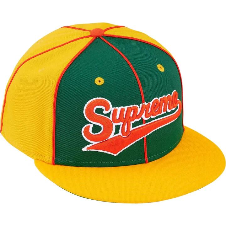 Supreme Piping Script Logo New Era Yellow 7 1/4