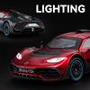 1/24 Benzs-One Alloy Sports Car Model Diecasts Metal Racing Car Vehicles Model Simulation Sound Light Collection Childrens Gifts