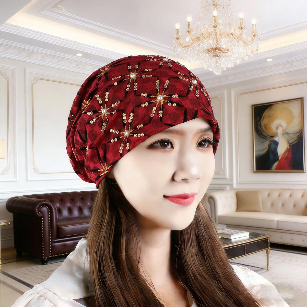 Stitched Embroidered Flap Hat For Women Spring Autumn Fashion Trendy Headwear