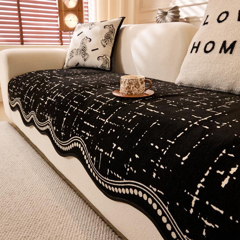 Straight Three-Person Special-Shaped Sofa Cushion Universal In All Seasons  New High-End Autumn And Winter Leather Seat Cushion Cover Cloth Towel