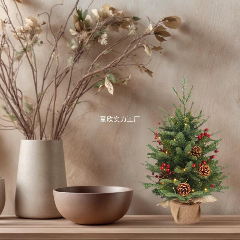Kai Jin Christmas Decoration Red Fruit Mini Christmas Tree Pine Fruit Berry Home Tabletop Ornament