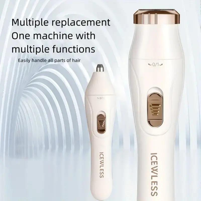 USB Charging Three in One Shaver, Women's Home Multifunctional Underarm Hair Removal Device, Eyebrow Trimmer, Nose Hair Remover