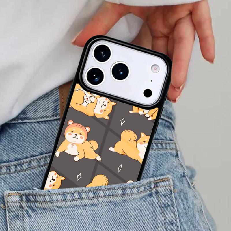 Shiba Inu Cute Cartoon Art Phone Case for iPhone 17ProMax 12 13 14 15 16e 17 Pro Max Plus Air Cover