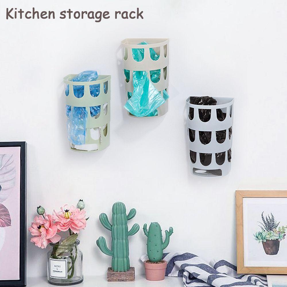 Sundries Rack Bag Container Garbag Bag Holder Trash Basket Hanging Storage Box Kitchen Accessories