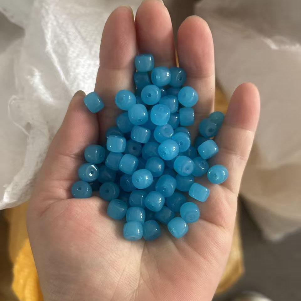 Multi-Color 6x8mm Glass Barrel Beads for Jewelry Making