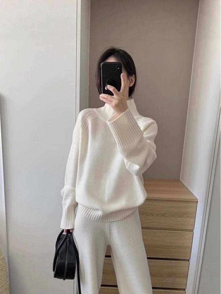 Women's Autumn Winter Loose Knit Wool Cardigan: Versatile Slimming Pullover Sweater