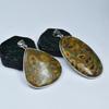 161.2 Ct Pair Pendant 925 Sterling Silver Fruit Jasper Pear-Oval CERTIFIED Gems My-334-k