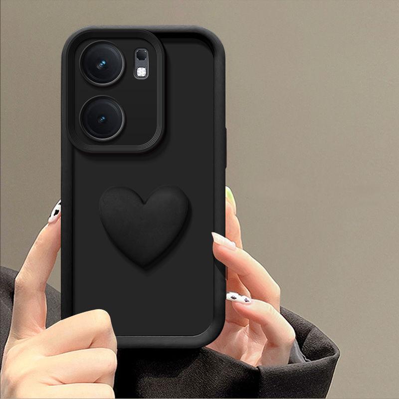 S 22 23 21 20 Cute 3d Love Heart Silicone Case For Samsung Galaxy S24 S21 S20 S23 Fe Ultra Plus 5g Women Matte Back Cover S20fe