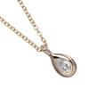 TIFFANY&Co. By the Yard Pair Shape Necklace K18 Pink Gold/diamond 2.25g Women Used