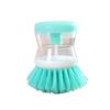 Press-Type Automatic Liquid Dispensing Dishwashing Brush - Creative Kitchen Tool for Pot Washing and Decontamination.