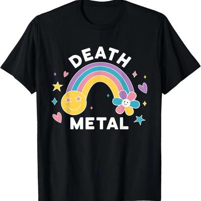 Death Metal Regenbogen I Niedliches Rockfestival Konzert T-Shirt